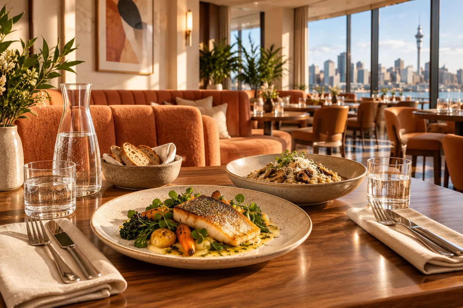 Fresh dishes served in the warm Play Folk restaurant